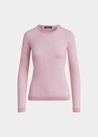 Ralph Lauren Cashmere Crewneck Striktrøje Dame Danmark (LYPRU7829)